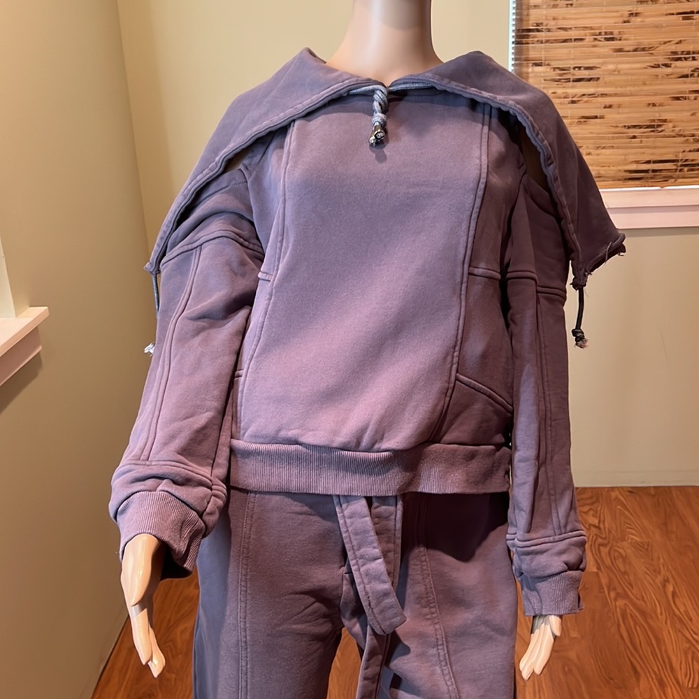 Akira Heavy Cotton 2 Piece Sweatpants And Matching Cold Shoulder Sweatshirt XL - Picture 7 of 15